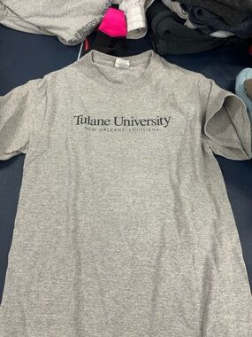 Hanes Gray Crewneck Tee with Care Tag Detail